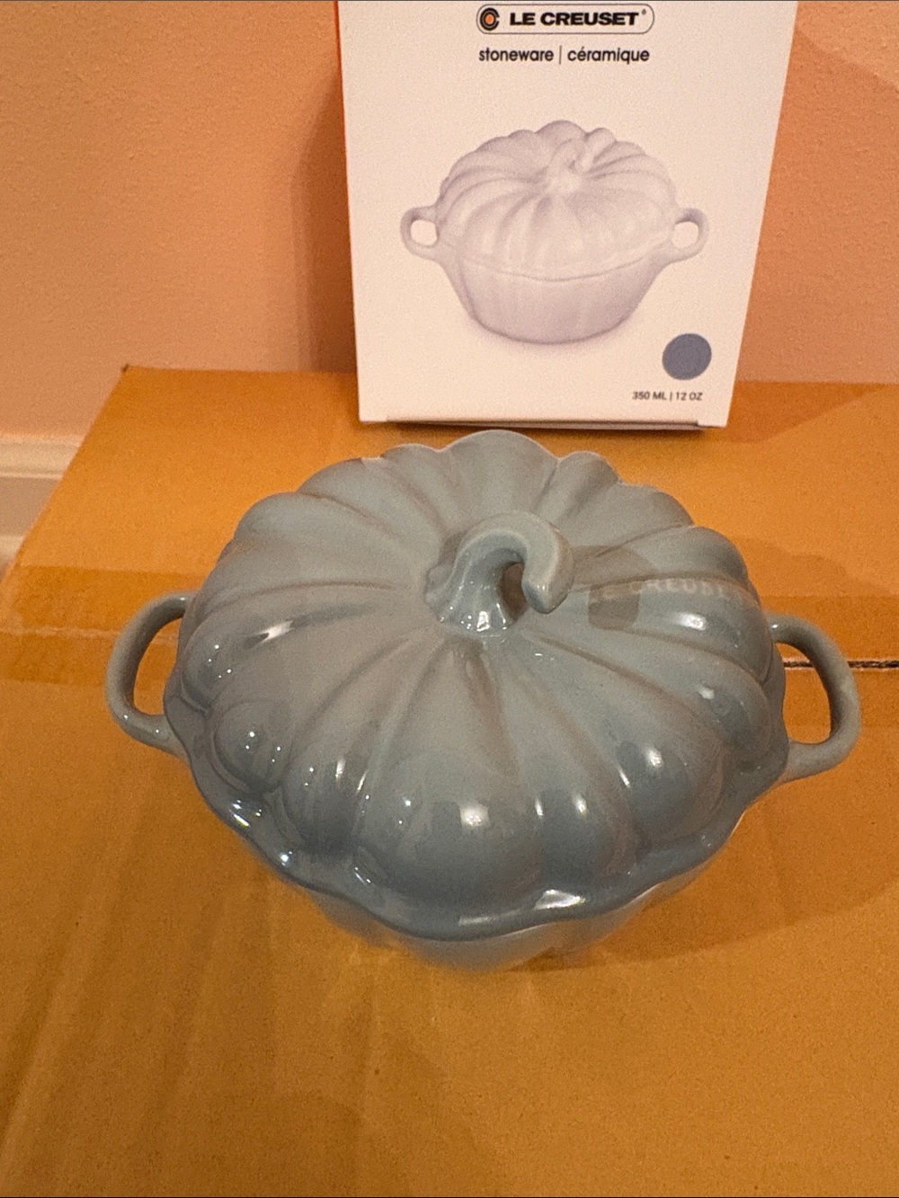 Le Creuset 350ml Mini Cocotte in Sea Salt and White - Picture 12 of 15